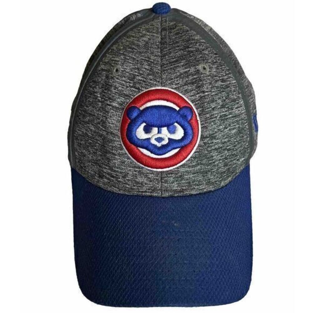 MLB Chicago Cubs Reflective 39 Thirty Fitted Hat New Era S/M Blue Gray New Era